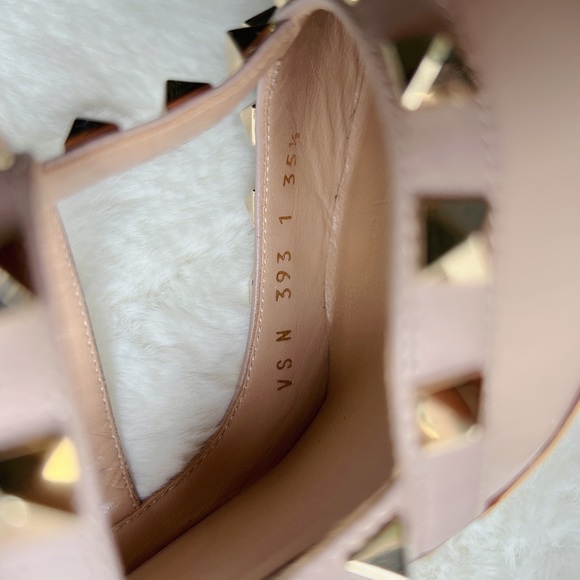❤️SOLD❤️Valentino rockstud slingbacks pumps nude poudre pink 35.5 - Picture 9 of 9